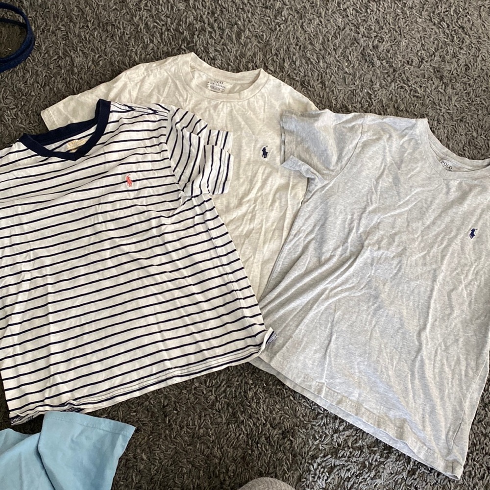 3 polo shirts boys 10-12